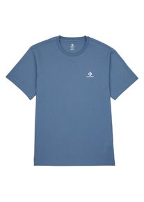 Converse Damen T-Shirt "EMBROIDERED STAR CHEVRON TEE"lakeside blu, sportlich, Gr. XS, Single Jersey, Obermaterial: 100% Baumwolle, Shirts