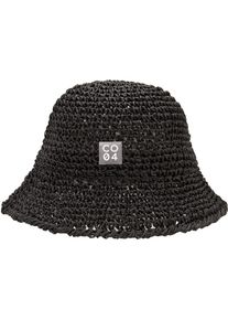 Chillouts Damen Sonnenhut "Riga Hat", schwarz, modisch, Gr. S, unifarben, Kunstfaser, Hüte, mit präsentem Logo-Schritftzug vorn