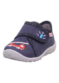 Superfit Kinder Hausschuh "SPOTTY WMS: mittel", Gr. 21dunkelblau feuerwehrauto, Polyester, Baumwolle, bestickt, klassisch, Schuhe, Kindergartenschuh