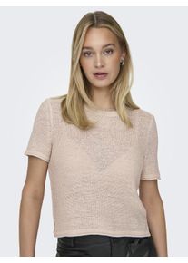 Only Damen Kurzarmpullover "ONLSUNNY S/S PULLOVER NOOS KNT", grau, modisch, Gr. XL, unifarben, Strick, Obermaterial: 55% Polyacryl, 45% Nylon,