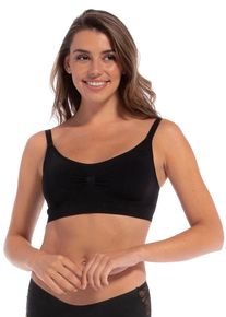 Damen Bügelloser BH, MAGIC BODYFASHION, Gr. L, schwarz, Obermaterial: 92% Polyamid, 8% Elasthan, BHs, Mit herausnehmbare Einlagen