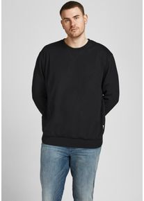 Jack & Jones PlusSize Herren Sweatshirt "BASIC SWEAT CREW NECK", schwarz, modisch, Gr. XXXL, JACK & JONES PLUSSIZE, angeraute Sweatware, Obermaterial: 85% Baumwolle, 15%