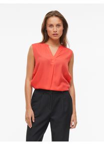 Vila Damen Blusentop "VIROSA V-NECK S/L TOP - NOOS"dubarry, modisch, Gr. 40, unifarben, Web, Obermaterial: 100% Viskose, Blusen