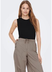 Only Damen Stricktop "ONLMAJLI S/L TOP KNT NOOS", schwarz, modisch, Gr. L, unifarben, Sweatware, Obermaterial: 65% Viskose, 35% Nylon, Tops