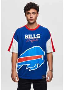 Recovered Herren T-Shirt "NFL Bills Buffalo Cut and Sew Oversized", blau, casual, Gr. M, bedruckt, 100% Baumwolle, Shirts, für alle Buffalo Bills-Fans
