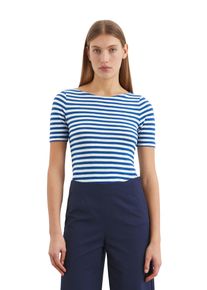 Marc O'Polo MARC O'POLO Damen T-Shirt "aus Organic Cotton Slub Jersey"multi, shiny blau, Basic, Gr. XS, gestreift, Obermaterial: 100% Baumwolle, Shirts