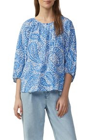 s.Oliver Damen Klassische Bluse, blau, casual, Gr. 36, bedruckt, Obermaterial: 81% Viskose, 19% Polyamid, Blusen, mit All-Over Print