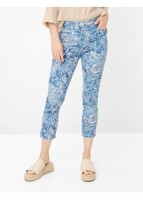 Damen 5-Pocket-Hose "Style LUCA 6/8", blau, Gr. 42, RAPHAELA BY Brax, 97% Baumwolle, 3% Elasthan, Hosen