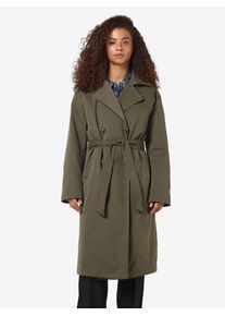 Noisy may Damen Trenchcoat "NMMANYA L/S TRENCHCOAT NOOS", grün, modisch, Gr. M, unifarben, Obermaterial: 100% Polyester, Mäntel