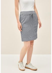 Cecil Damen Minirockurban navy blau, casual, Gr. L, gestreift, Stoff, 73% Viskose, 25% Polyester, 2% Elasthan, Röcke, softer Materialmix