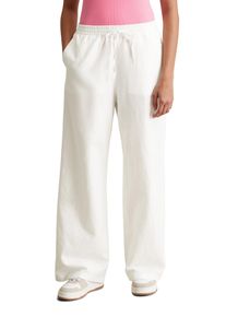 Marc O'Polo Damen Chinohose "aus Baumwolle-Leinen-Mix", weiß, Gr. XS, MARC O'POLO DENIM, unifarben, Obermaterial: 53% Leinen, 47% Baumwolle, Hosen