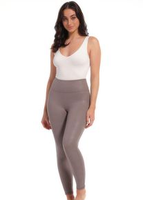 Damen Leggings "Leather Look Legging", MAGIC BODYFASHION, Gr. M, braun, Obermaterial: 62% Polyamid, 38% Elasthan. Futter: 54% Polyamid, 46% Elasthan,