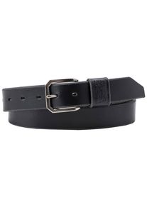 Levi's LEVI'S Damen Ledergürtel "WIDE LOOP TWO HORSE BELT", schwarz, casual, Gr. 80, unifarben, Rindsleder, Gürtel, mit Logoprägung