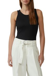 s.Oliver Damen Ripptanktop, schwarz, casual, Gr. 34, unifarben, Rippware, Obermaterial: 95% Baumwolle, 5% Elasthan, Tops, mit Rippstruktur