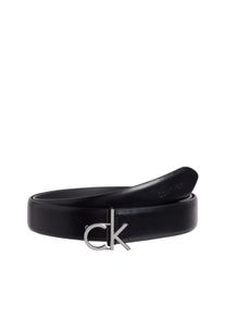 Calvin Klein Damen Ledergürtel "CK BUCKLE BELT 30MM"schwarz, pewter, casual, Gr. 80, Rindsleder, Gürtel