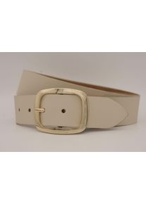 AnnaMatoni Damen Ledergürtel, beige, casual, Gr. 90, unifarben, Rindsleder, Gürtel, mit goldener Schließe