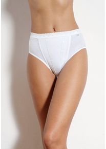 Sloggi Damen Shapingslip "Control Tai 2P", Gr. 48, weiß, Single Jersey, Obermaterial: 94% Baumwolle, 6% Elasthan, unifarben, gemustert, Unterhosen,