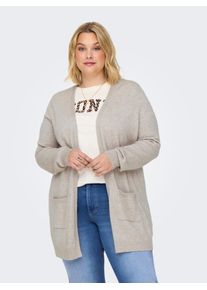 Only CARMAKOMA Damen Strickjacke "CARESLY L/S OPEN CARDIGAN NOOS KNT"nacreous cloud detail:melange, casual, Gr. S, meliert, Strick, Feinstrick,