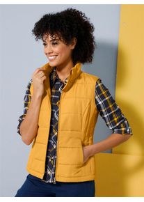 Classic Basics Damen Steppweste, gelb, Gr. 56, unifarben, 100% Polyester, Futter und Wattierung:100% Polyester, Westen