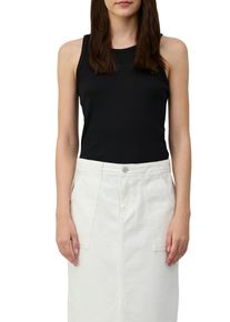 s.Oliver Damen Tanktop, schwarz, casual, Gr. 38, unifarben, Obermaterial: 96% Baumwolle, 4% Elasthan, Tops, mit Stretch Anteil