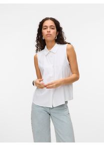 Véro Moda VERO MODA Damen Hemdbluse "VMNORA SL SHIRT WVN GA NOOS", weiß, modisch, Gr. XS, unifarben, Web, Obermaterial: 53% Polyester, 47% Viskose, Blusen
