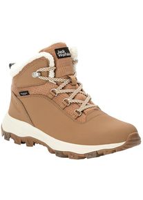 Jack Wolfskin Damen Outdoorwinterstiefel "EVERQUEST TEXAPORE MID W", Gr. 37, beige, Leder, Textil, sportlich, Schuhe, Winterboots, Snowboots,