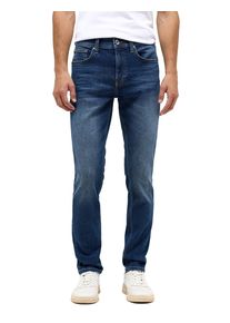 Mustang Herren Slim-fit-Jeans "Herren Style Orlando Slim", blau, casual, Gr. 35, unifarben, Denim/Jeans, 98% Baumwolle, 2% Elasthan, Jeans