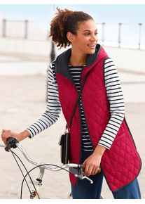 Casual Looks Damen Wendeweste, rot, Gr. 36, gemustert, mehrfarbig, 100% Polyester, Wattierung:100% Polyester, Westen