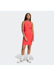 Damen Shirtkleid "W FI SL DRESS", rot, sportlich, Gr. L, adidas Sportswear, Obermaterial: 90% Baumwolle, 10% Elasthan, Kleider