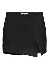 Only Damen Minirock "ONLRENA LIFE HW WRAP SKORT PNT", schwarz, modisch, Gr. S, unifarben, Obermaterial: 95% Polyester, 5% Elasthan, Röcke