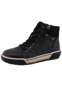 Romika Damen Winterboots, Gr. 38, schwarz, Lederimitat, Textil, unifarben, sportlich, Schuhe, Plateau, Schnürboots in Bequemweite G (= weit)