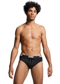 Puma Herren Badeslip "Puma SWIM MEN LOGO SWIM BRIEF", schwarz, sportlich, Gr. XL, unifarben, Web, Obermaterial: 80% Polyester, 20% Elasthan,