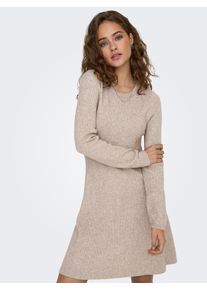 Only Damen Midikleid "ONLLATIA LS DRESS EX KNT", braun, modisch, Gr. M, meliert, Strick, Obermaterial: 50% Viskose, 27% Nylon, 23% Polyester, Kleider
