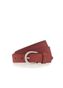 Mustang Damen Ledergürtel, rot, casual,modisch,klassisch, Gr. 85, Rindsleder, Gürtel, Pull-Up-Leder mit Vintagecharakter, in schmaler Form, 2,5 cm