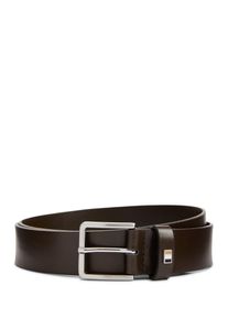 BOSS Damen Ledergürtel "Ther-Flag-E_Sz35"schwarz braun205, klassisch,casual,klassisch, Gr. 120, unifarben, Leder, Gürtel, mit stilvollen Markendetails