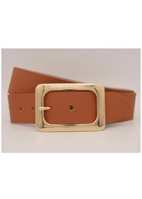 AnnaMatoni Damen Ledergürtel, braun, casual, Gr. 105, unifarben, Rindsleder, Gürtel, mit goldener Schließe