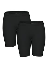 Pieces Damen Shorts "PCAMELIA SHORTS 2-PACK NOOS BC"schwarz pack:2 pack schwarz, schwarz, modisch, Gr. M, Obermaterial: 95% Baumwolle, 5% Elasthan,