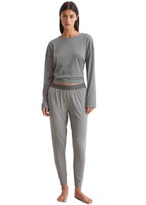 Marc O'Polo MARC O'POLO Damen Loungehose "Mix & Match Cotton-Woven", Gr. XL, grau, Single Jersey, Obermaterial: 100% Baumwolle, modisch, Hosen, mit klassischem