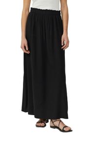 QS Damen Maxirock, schwarz, casual, Gr. 44, bedruckt, Obermaterial: 100% Viskose, Röcke, mit All-Over Print