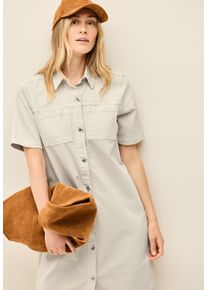 Cecil Damen Jeanskleid, beige, casual, Gr. XL, unifarben, Jeans, 81% Baumwolle, 17% Polyester, 2% Elasthan, Kleider, knielang