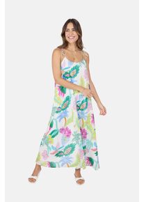 LIEBLINGSSTÜCK LIEBLINGSSTÜCK Damen Sommerkleid, bunt, modisch, Gr. 38, bedruckt, mehrfarbig, gemustert, Obermaterial: 100% Baumwolle, Kleider, mit Tropicalprint
