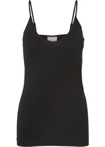 Véro Moda VERO MODA Damen Spaghettitop "VMMAXI", schwarz, feminin, Gr. L, unifarben, Single Jersey, Obermaterial: 95% Baumwolle, 5% Elasthan, Tops, mit Stretch
