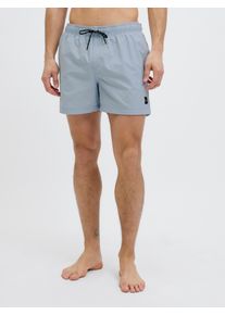 Jack & Jones JACK & JONES Herren Badeshorts "JPSTMAUI JJSWIM SOLID AKM SN", blau, modisch, Gr. S, Web, Polyester, Badehosen