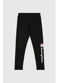 Champion Kinder Leggings, schwarz, sportlich, Gr. S, Obermaterial: 95% Baumwolle, 5% Elasthan, Hosen, für Kinder