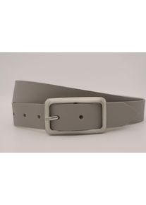 AnnaMatoni Damen Ledergürtel, grau, casual, Gr. 100, unifarben, Rindsleder, Gürtel, mit silberner Schließe