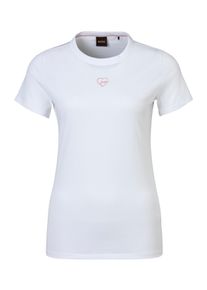 BOSS Orange Damen T-Shirt "Elogo Premium Damenmode", weiß, casual, Gr. M, unifarben, Single Jersey, Obermaterial: 100% Baumwolle, Shirts, mit Graphic