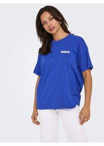 Only Damen Kurzarmshirt "ONLVIVVI LIFE S/S LOVELY TOP JRS"surf the web print:tokyo, modisch, Gr. M, bedruckt, Jersey, Obermaterial: 100% Baumwolle,