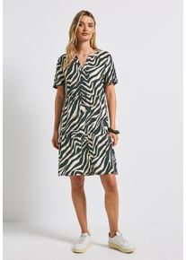 Street One Damen Tunikakleidpine grove grün, casual, Gr. 36, bedruckt, Stoff, 100% Viskose, Kleider, mit allover Print