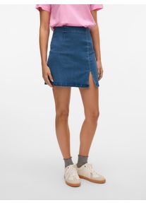 Véro Moda VERO MODA Damen Jeansrock "VMNELLY HR SHORT SKIRT DNM MIX NOOS", blau, modisch, Gr. XS, unifarben, Denim/Jeans, Obermaterial: 70% Baumwolle, 29%