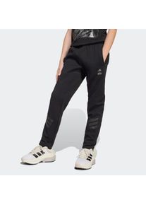 Kinder Sporthose "J SW MNDO PNT"schwarz, iron metallic, sportlich, Gr. 164, adidas Sportswear, Obermaterial: 75% Baumwolle, 25% Polyester, Hosen